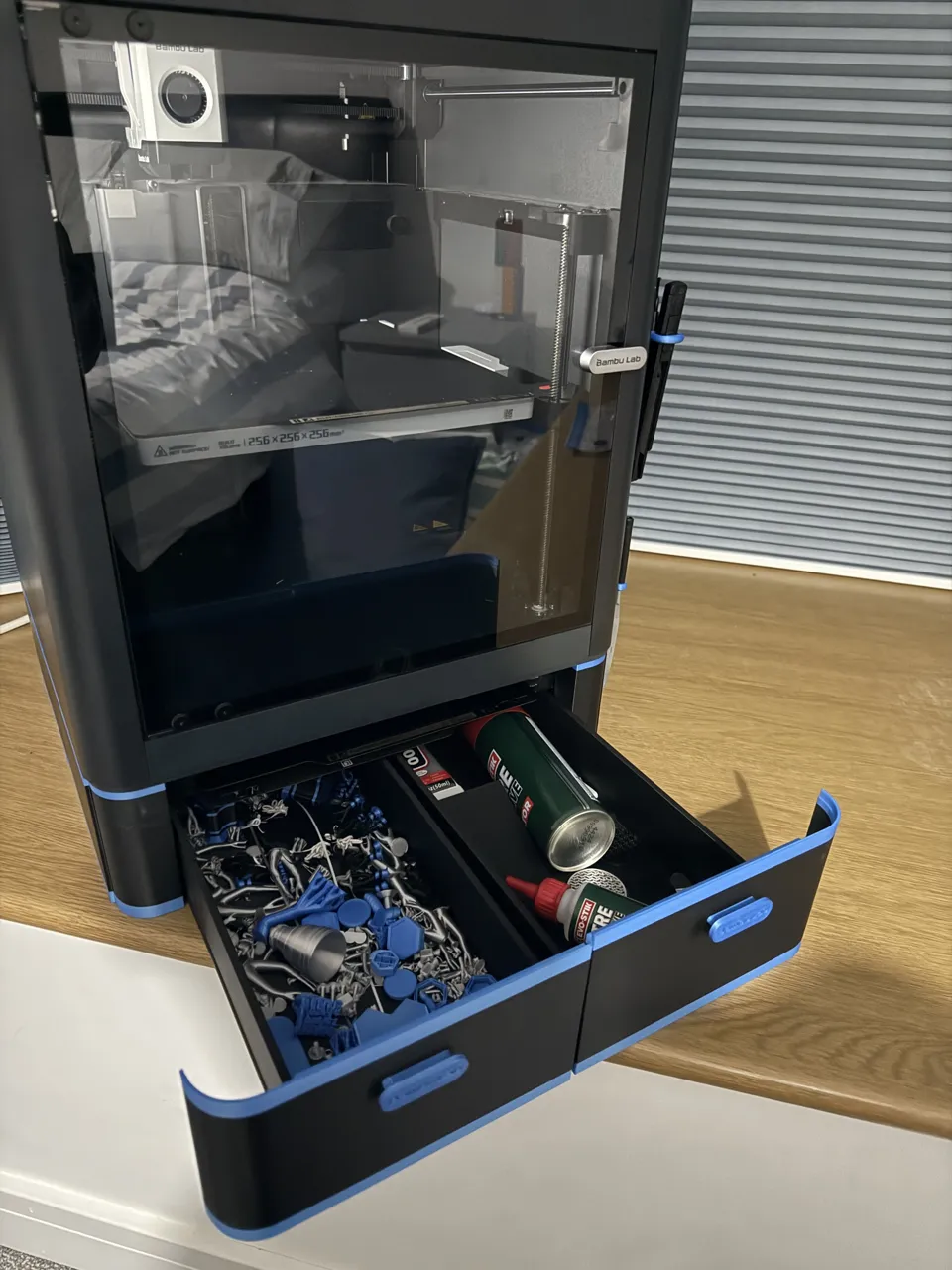 X2D X1 P2S P1S Poop Chute & Under Printer Storage view 4