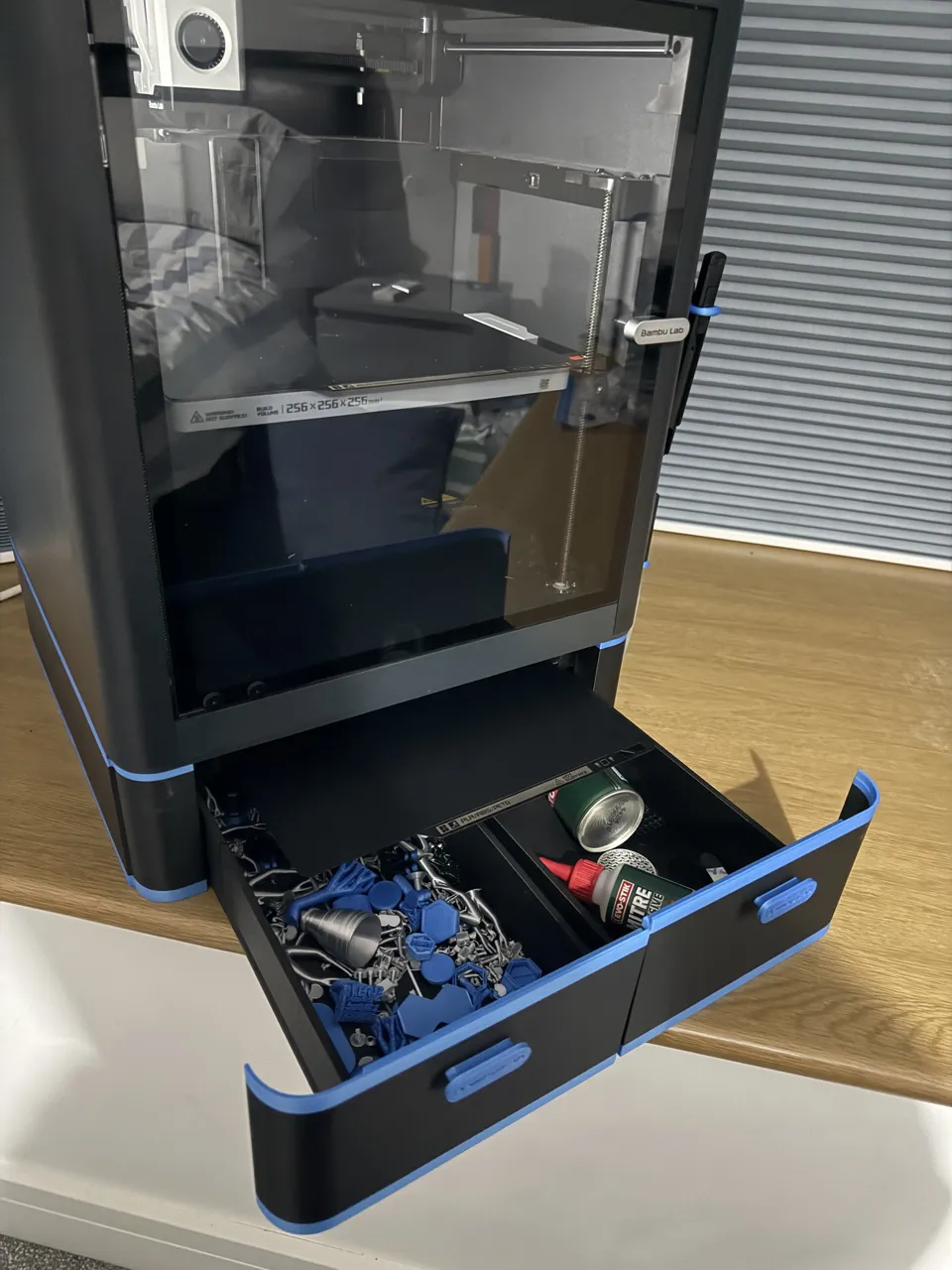 X2D X1 P2S P1S Poop Chute & Under Printer Storage view 3