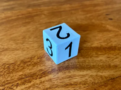 Simple Dice with Numbers 