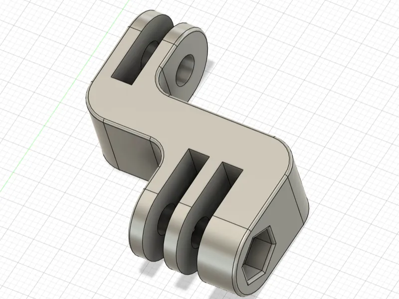 Adaptateur centrage camera pour casque de moto