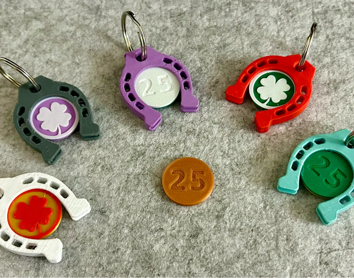 2025 - Lucky charm with shopping cart coin by Allpa_112 MakerWorld: Download Free 3D Models - 3D model önizlemesi