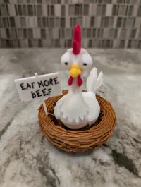 Poule porte-message décorative — photo 3