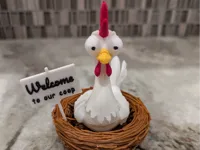 Poule porte-message décorative — photo 1