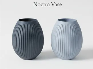 Noctra Vase – Modern Ribbed Design Vase|Clean Look