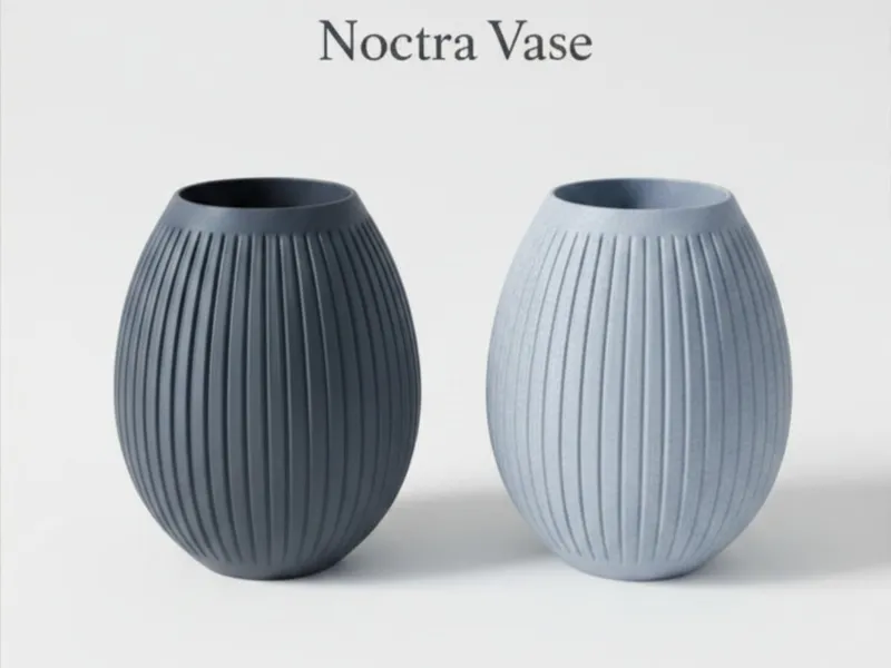 Noctra Vase – Modern Ribbed Design Vase|Clean Look