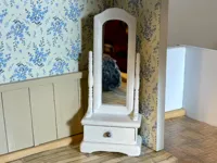 Miroir sur pied avec tiroir, maison de poupée échelle 1:12 — photo 1