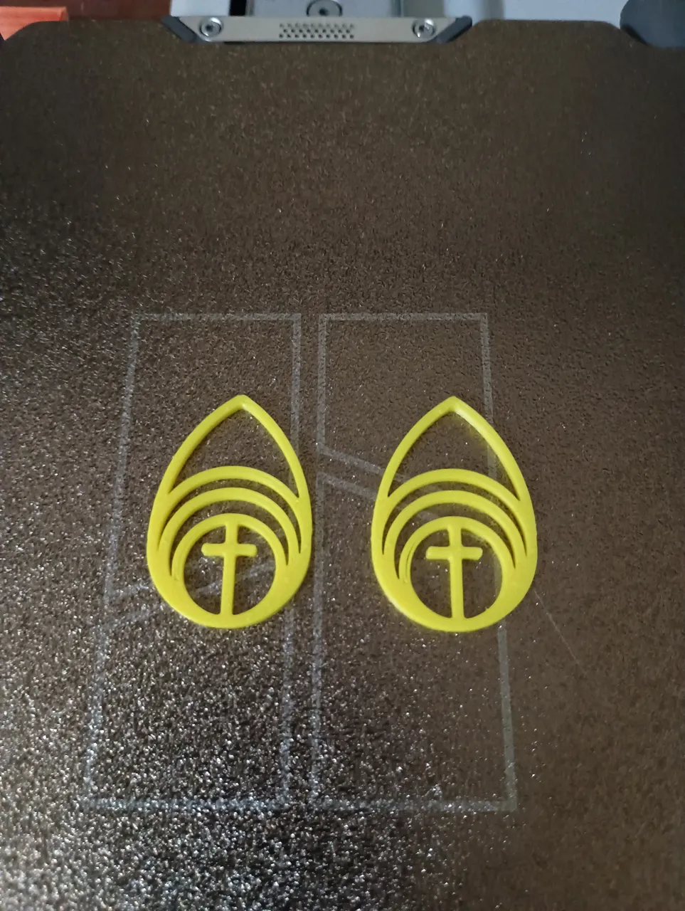 Cross Hoop Earrings view 2