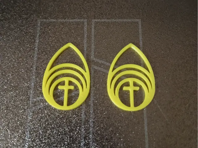 Cross Hoop Earrings