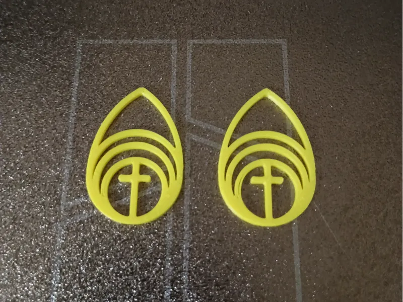 Cross Hoop Earrings
