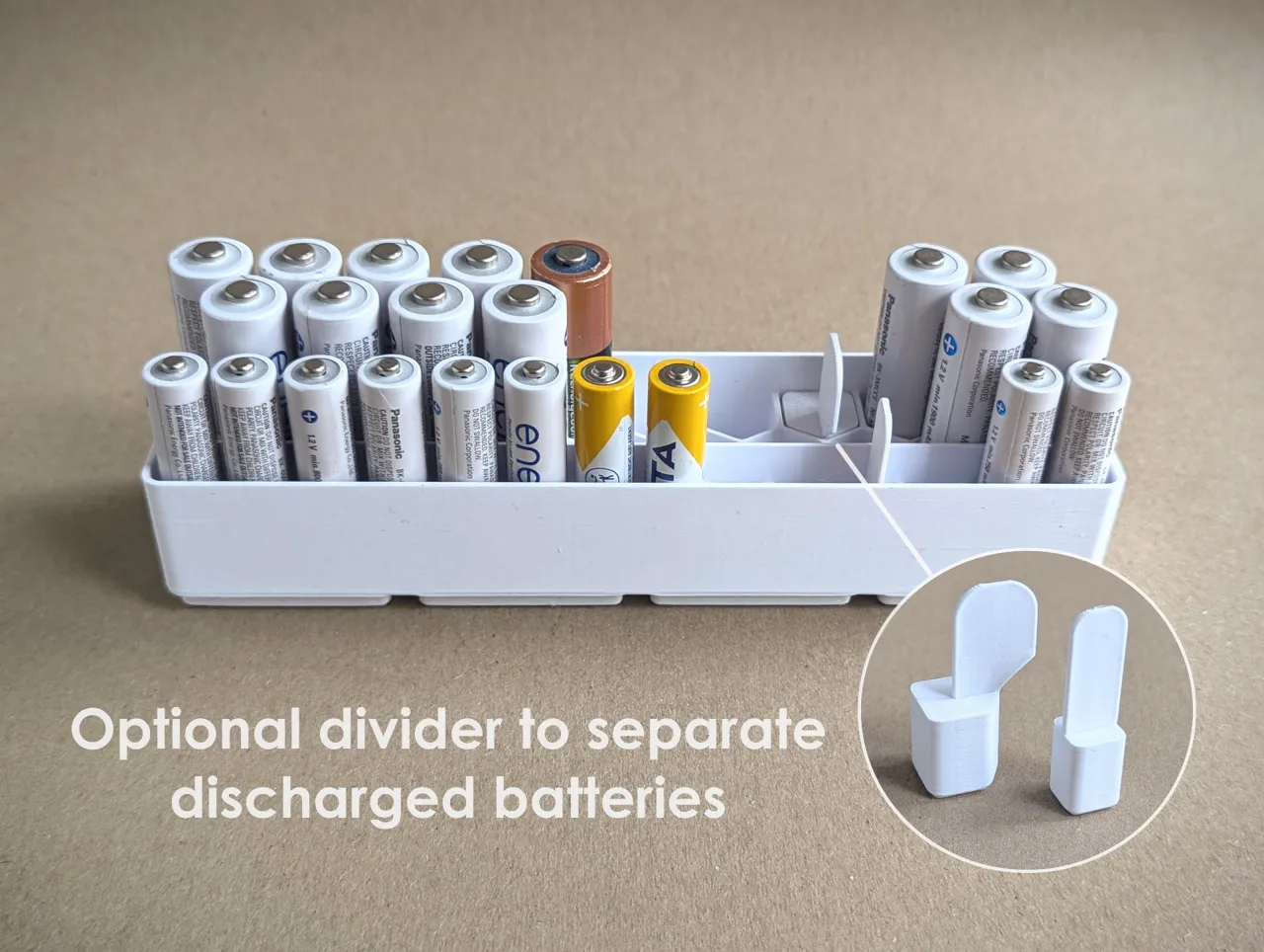 Battery Holder with optional Gridfinity base view 2