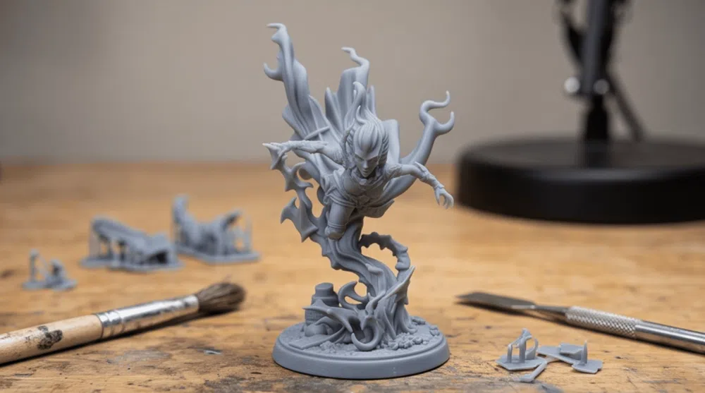 Escenografía en miniatura: Airborne Vampire Lord | RPG Mini. Referencia del modelo original.