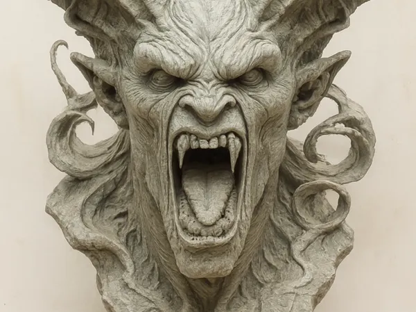 Sculpture tête de bête