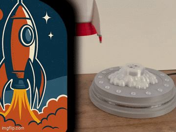 Pulp Rocket Atomic Light-Up Diorama