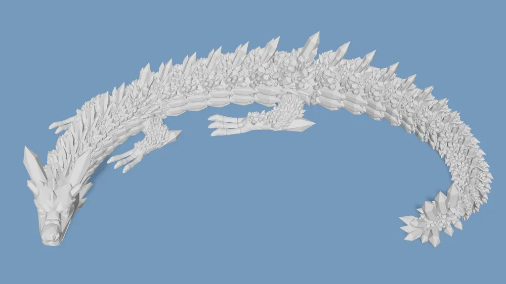 Articulated crystal dragon remix - Free 3D Print Model - MakerWorld
