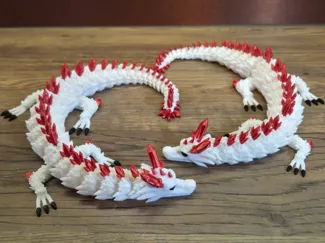 Articulated crystal dragon remix