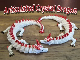 Articulated crystal dragon remix
