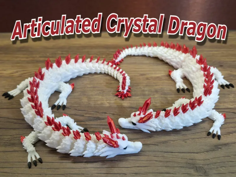 Articulated crystal dragon remix