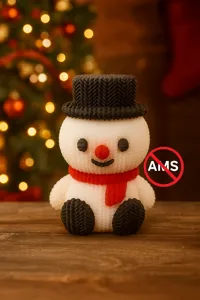 Knitted Snowman AMS 1plate