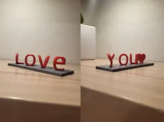 Valentines Dual name plate (Love, You)