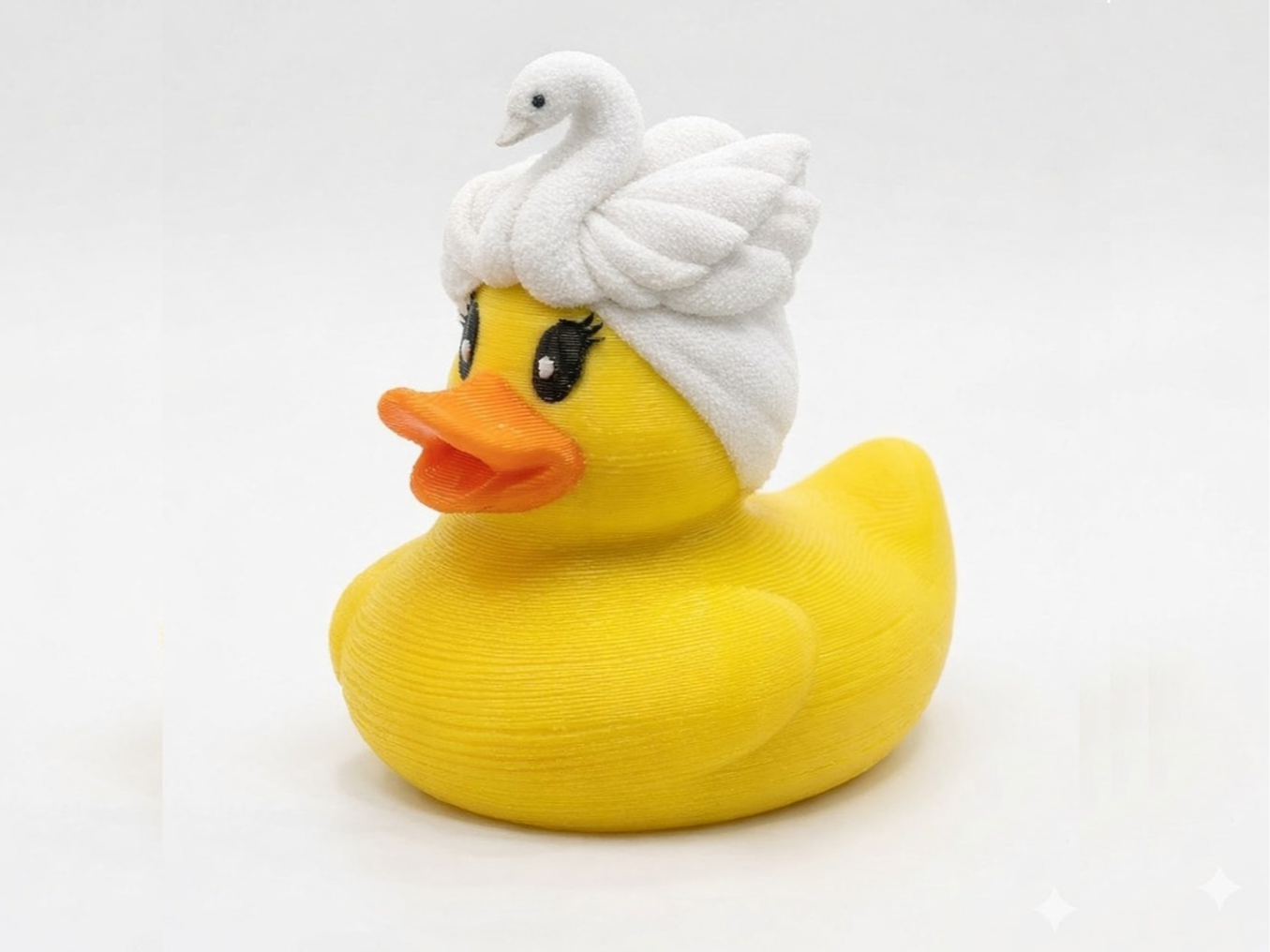 Spa Duck with Swan towel - ClikWorx