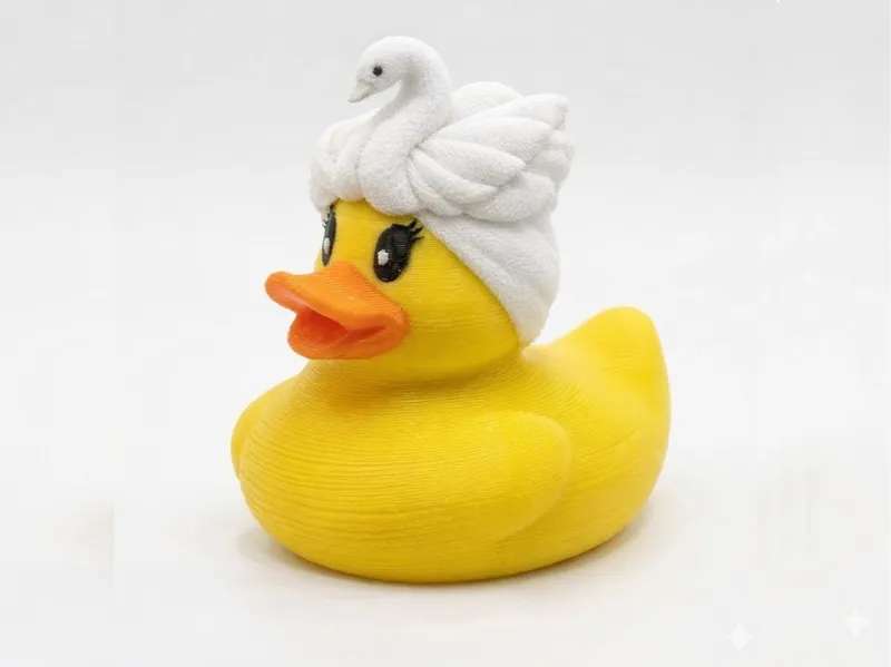 Spa Duck with Swan towel - ClikWorx
