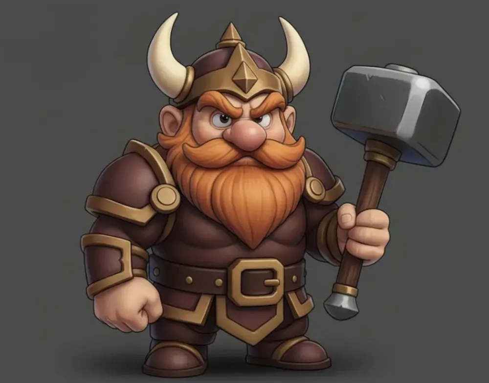 Chibi Dwarf Warrior – Epic Fantasy Mini - Free 3D Print Model - MakerWorld