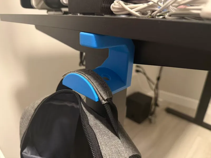 Heavy duty underdesk hook