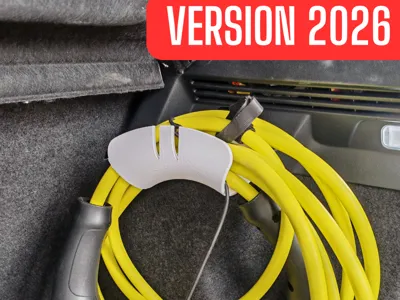VW ID.3/ID.4/ID.5/ID.7 Charging Cable Holder + Hook V5