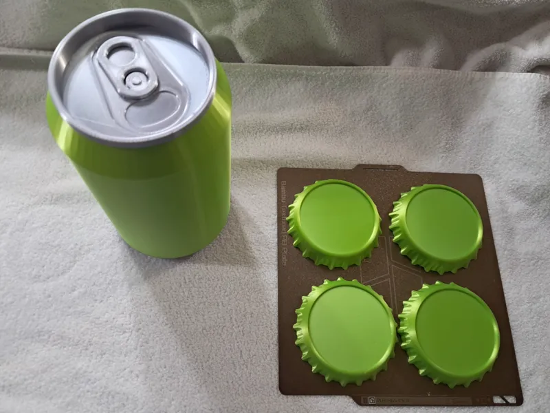 Bottle Cap Coaster with Soda Can Container No AMS