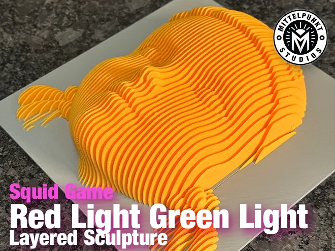 Red Light Green Light Layered Sculpture