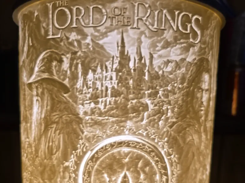 Lord of the Rings themed lamp shade