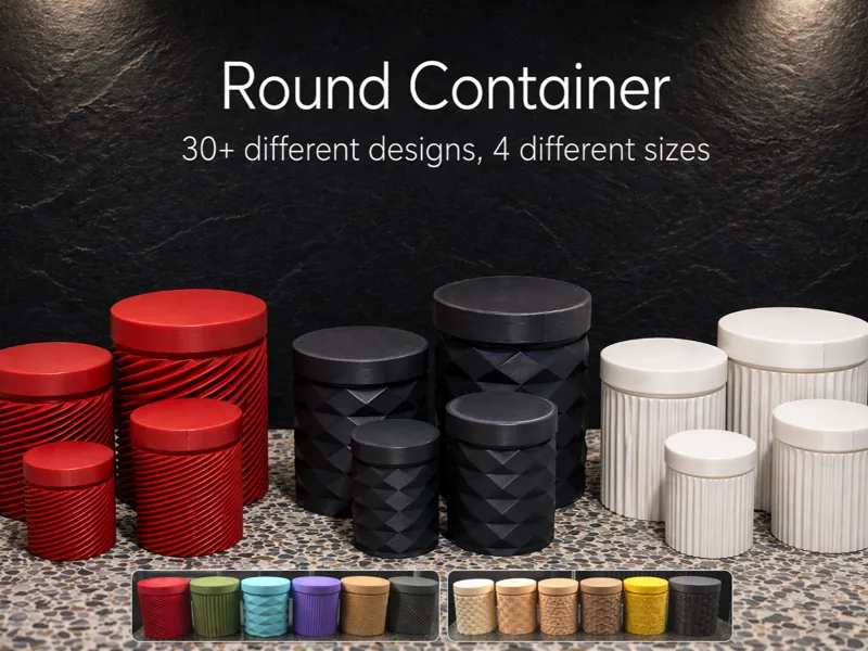 Round container 30+ designs