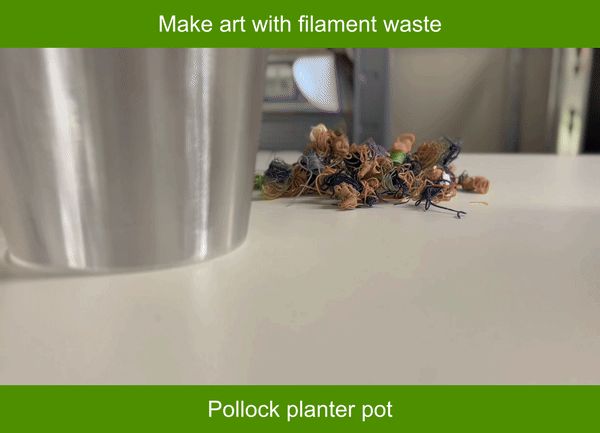 Pollock Planter | Filament Waste Art Pot