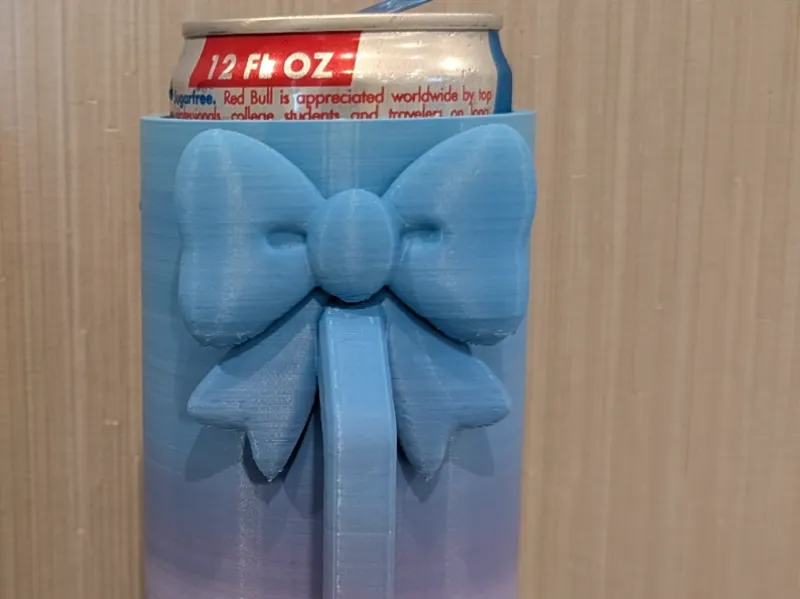 Red Bull 12oz can holder with big bow