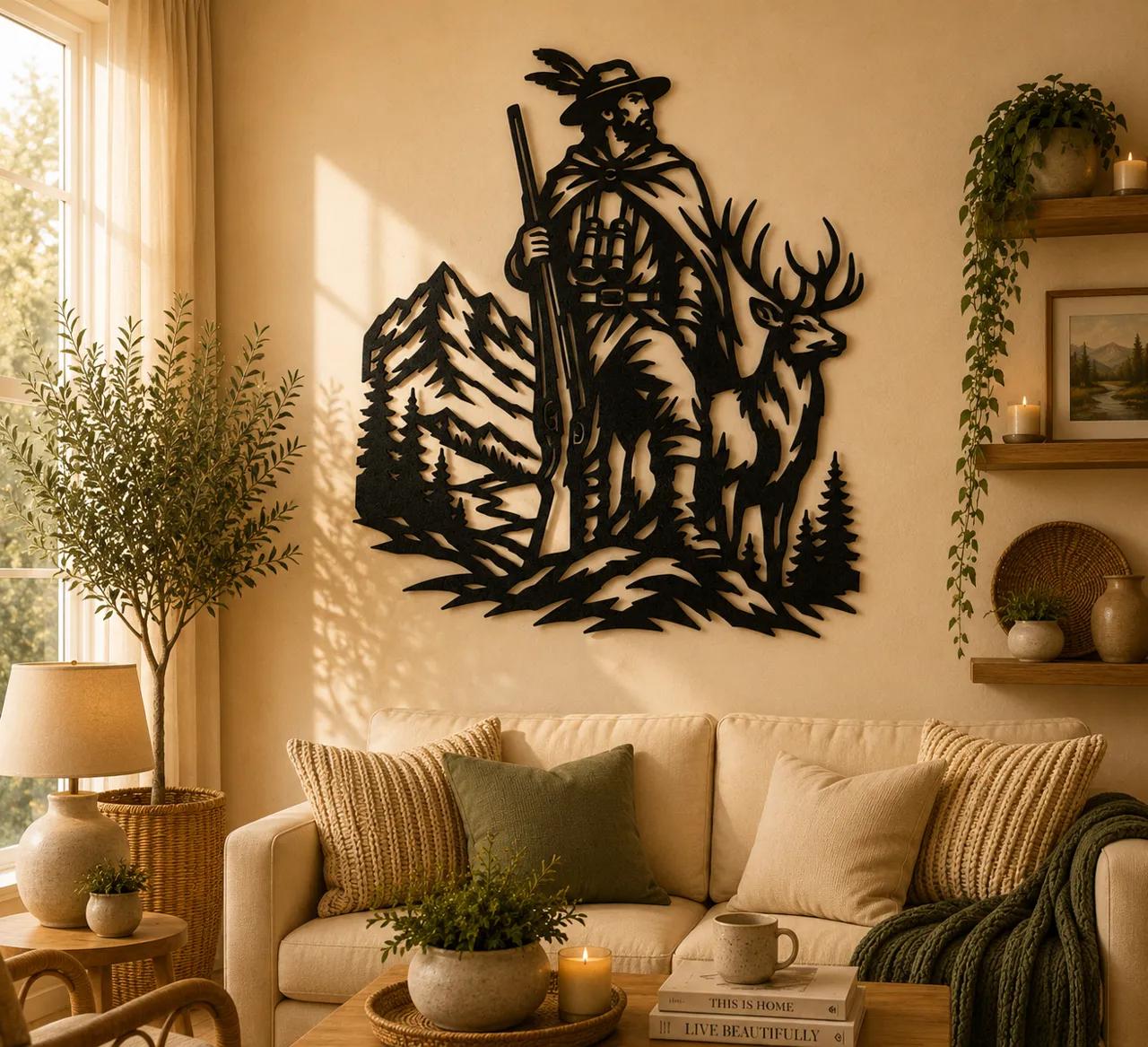 Hunter & Deer Wall Art view 3