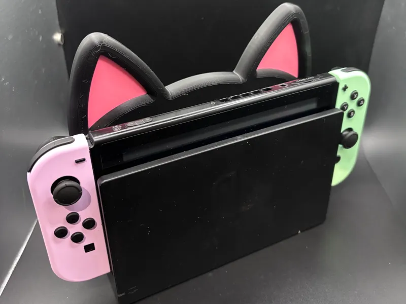 Custom Cat Ear Dock Topper for Nintendo Switch One