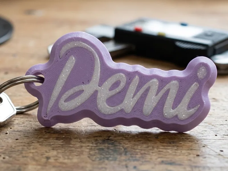Demi keychain bicolor