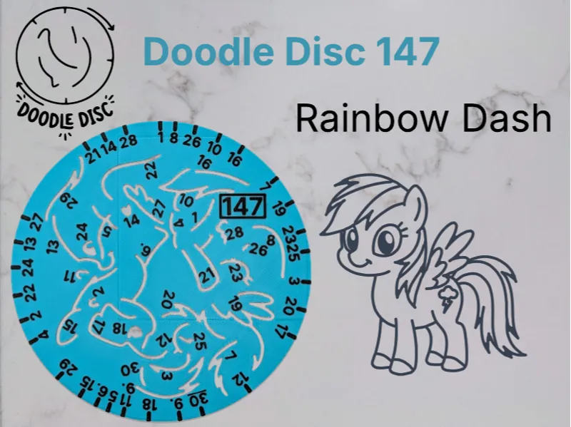 Doodle Disc 147 Rainbow Dash