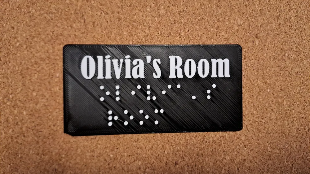 Braille Name - Olivia's Room by 3DPS-J - MakerWorld