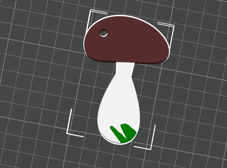 Mushroom keychain