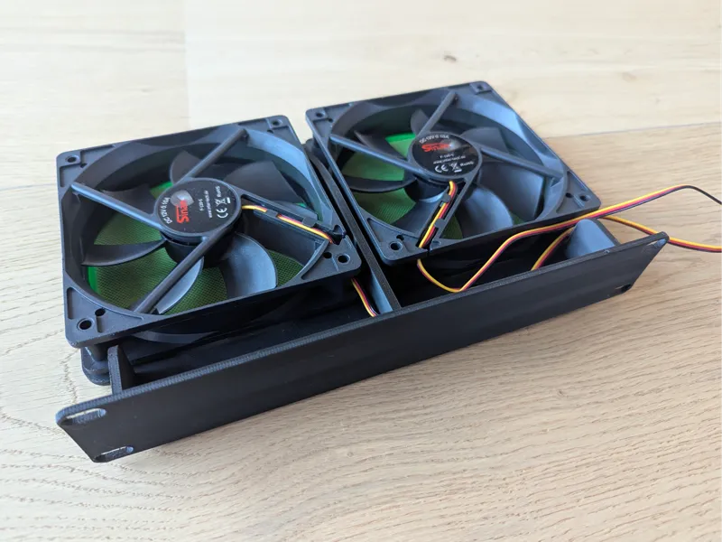 10-inch Rack 1u Twin 120mm Fan Unit