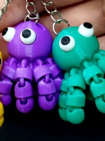 Objeto manipulable: Flexi Funny Octopus with face — vista de referencia 2