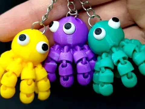 Objeto manipulable: Flexi Funny Octopus with face — referencia de MakerWorld