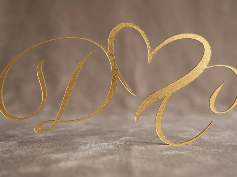 Cake topper D e C 
