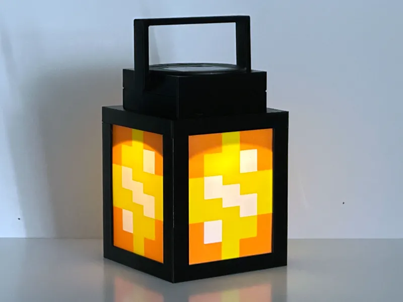 Pixel Lantern | Solar Powered| Minecraft Inspired