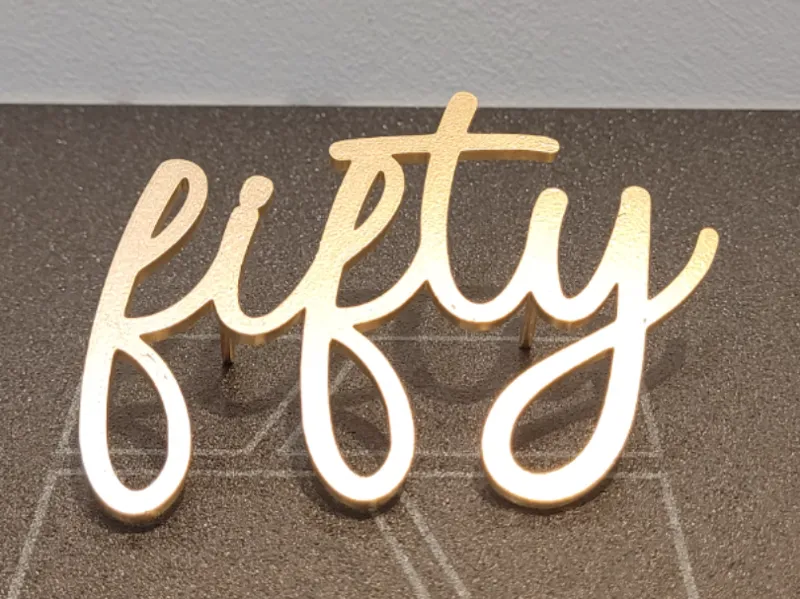 Frontal Cake Topper "Fifty"