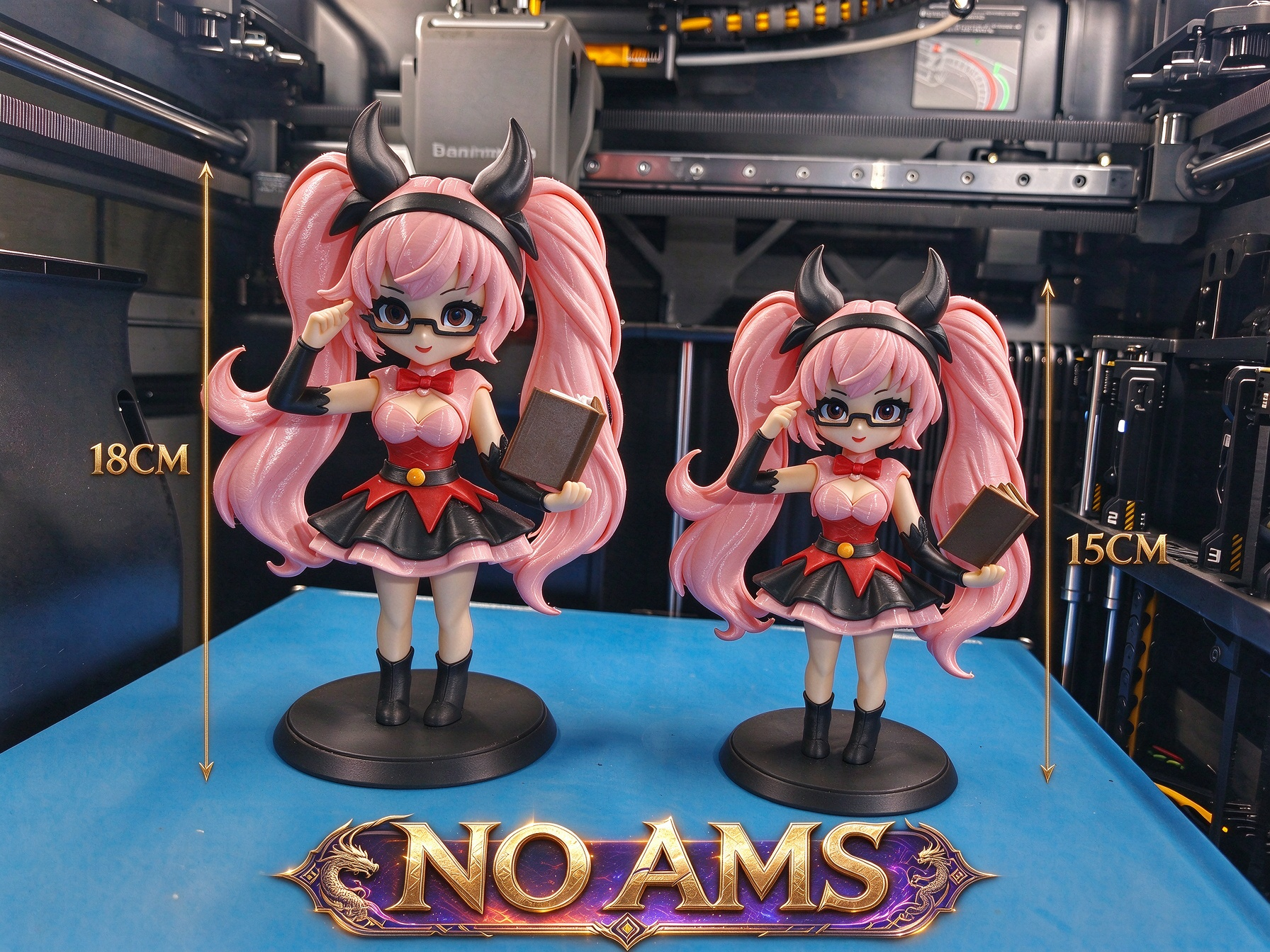 安琪拉 暗夜萝莉  王者荣耀世界 分件打印（NO AMS） 3D model