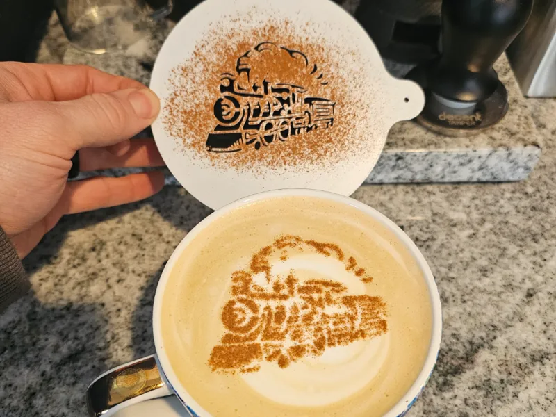 Perfect Steam Train Latte Art Stencil
