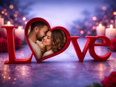 Romantic LOVE Photo Frame