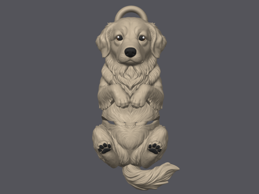 Golden Retriever Articulated Keychain - 1